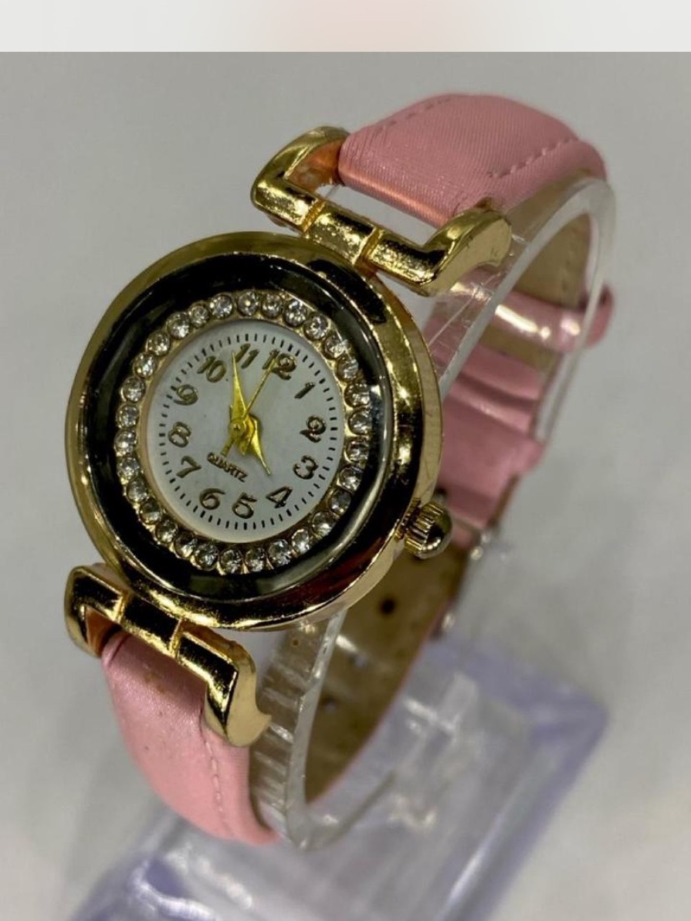 *** Women's ^^^ Plush Pink ^^^  Iced Crystal Accent Quartz Watch ***